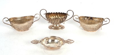 Lot 194 - Mixed Lot: Pair of small Victorian boat shaped...