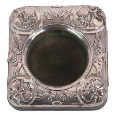 Lot 146 - An Art Nouveau silver watch case, the floral...