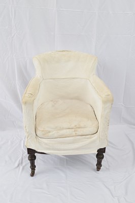 Lot 177 - 19th century tub chair with hardwood frame and...