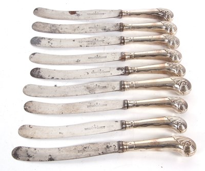 Lot 237 - A group nine of early Victorian silver pistol...