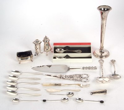 Lot 255 - Mixed Lot: An Elizabeth II tall silver trumpet...