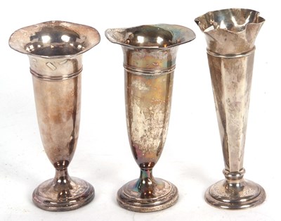 Lot 256 - Mixed Lot: A group of three silver trumpet...