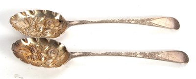 Lot 275 - Two Georgian decorative spoons, Old English...