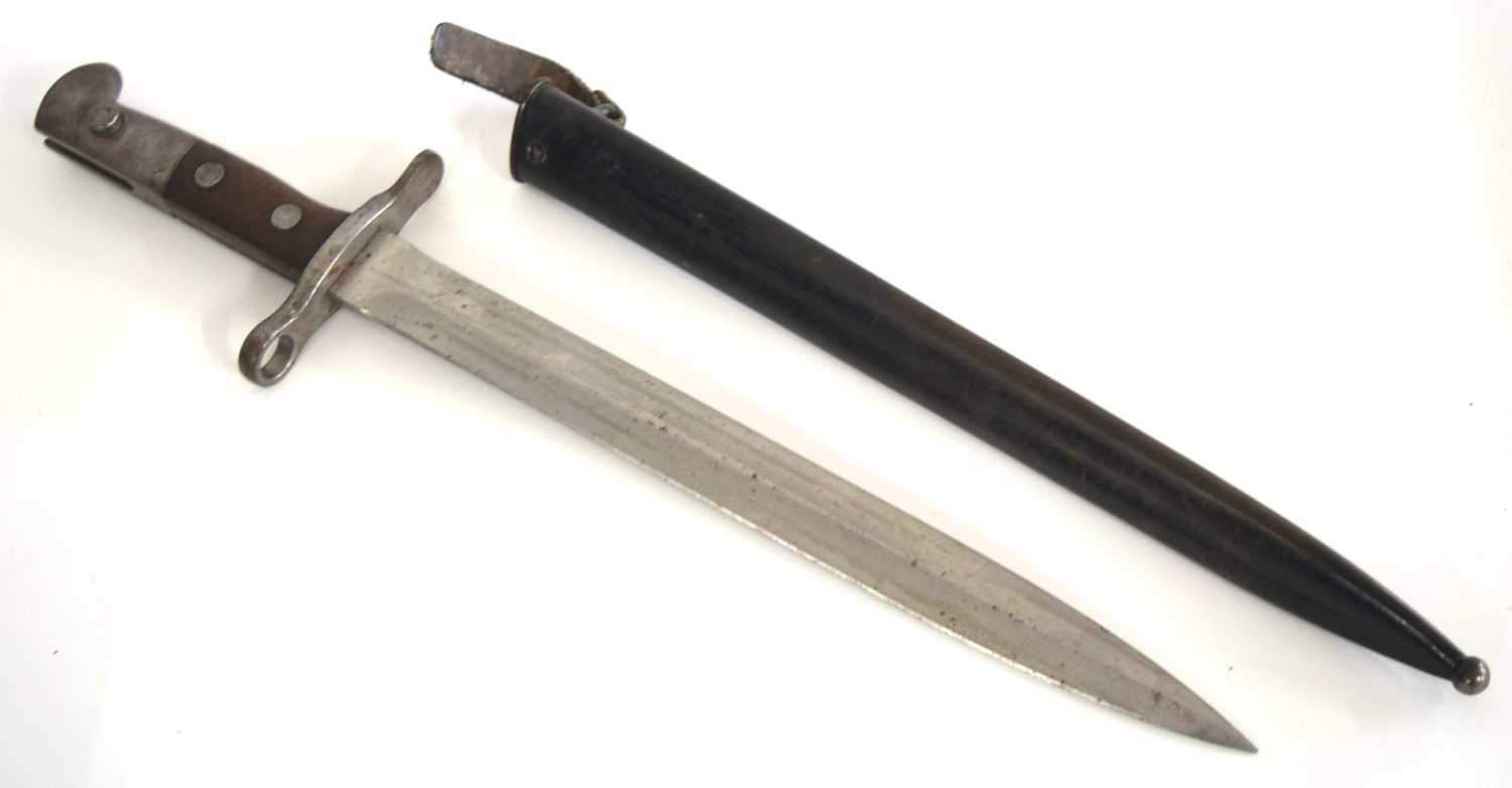 Lot 75 - 20th century Swiss Schmidt Rubin M1918 bayonet...