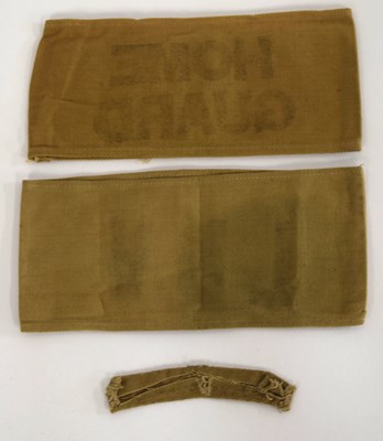Lot 52 - Second World War LDV and Home Guard armbands...
