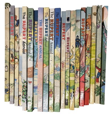 Lot 986 - ONE BOX: Rupert annuals, mostly 1980s-1990s...