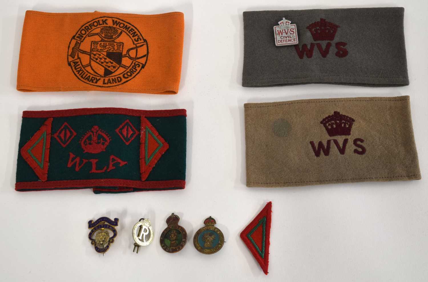 Lot 51 - Quantity of four various Homefront armbands to...