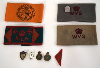 Lot 51 - Quantity of four various Homefront armbands to...