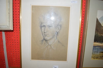 Lot 311 - G Flood, Portrait of a man, pastel, signed and...