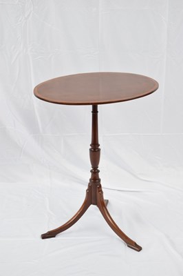 Lot 183 - Tilt top mahogany and inlaid wine table in the...