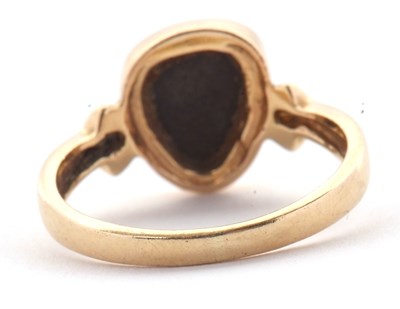 Lot 38 - A 14ct opal doublet ring, the asymetric opal...