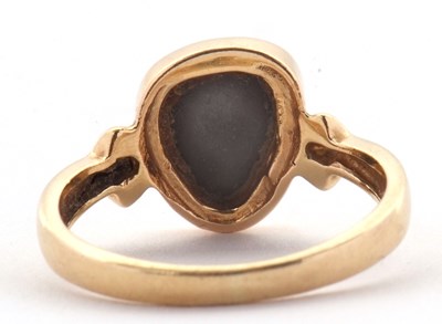 Lot 38 - A 14ct opal doublet ring, the asymetric opal...