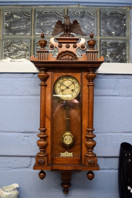 Lot 188 - 19th century Vienna wall clock, the...