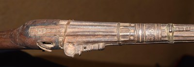 Lot 92 - North African matchlock Jezail Camel gun with...