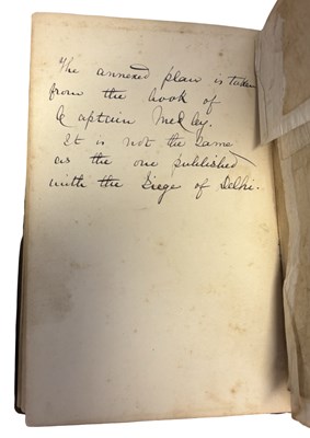 Lot 4 - W; IRELAND; SIEGE OF DELHI, AUTHOR'S PROOF COPY; EDINBURGH 1861