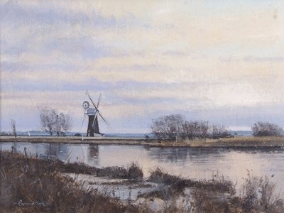 Lot 429 - Raymond Leech RSMA (b.1949) View over Thurne...
