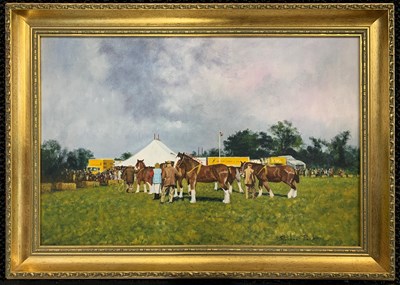 Lot 8 - Stephen Park (b.1953), Shire horses on parade...