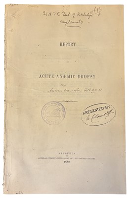 Lot 1469 - CEYLON MEDICAL MANUSCRIPT + REPORT. 15pp...