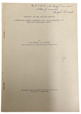 Lot 1481 - RALPH WALDO GERARD SIGNED. “Fatigue” of the...