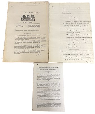 Lot 1482 - ANTIGUA. Colonial Report, Manuscript and...