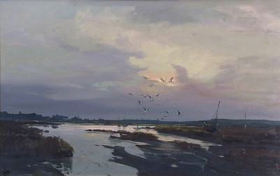 Lot 426 - Jack Cox (1914-2007), Sunset / sunrise view of...