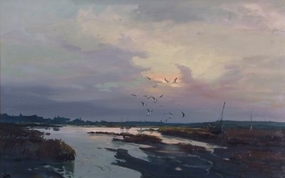 Lot 426 - Jack Cox (1914-2007), Sunset / sunrise view of...