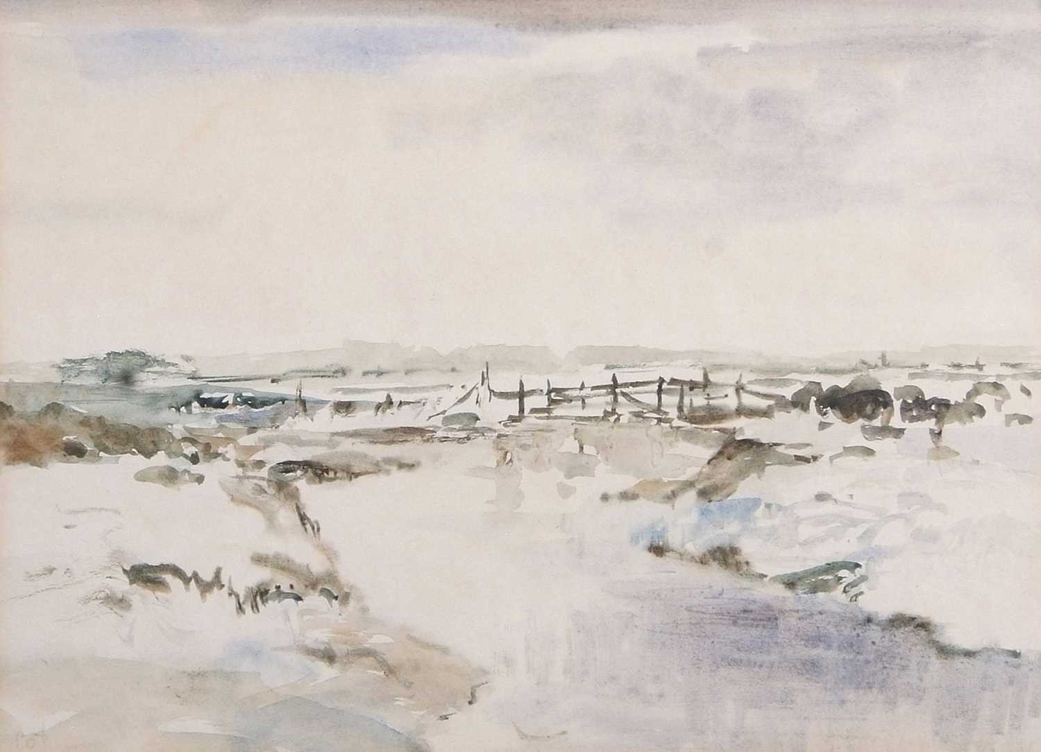 Lot 431 - Jack Cox (1914-2007) View over an estuary...