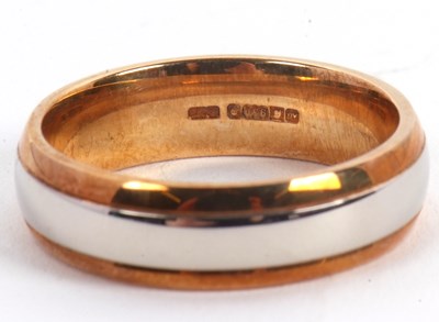 Lot 62 - A 9ct and palladium ring, stamped 375 and 950...