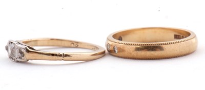 Lot 71 - Two diamond rings: to include a 9ct diamond...