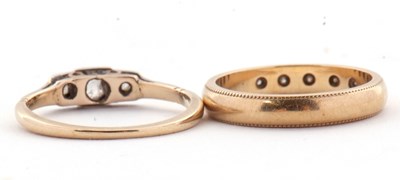 Lot 71 - Two diamond rings: to include a 9ct diamond...
