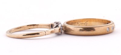 Lot 71 - Two diamond rings: to include a 9ct diamond...