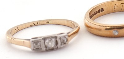 Lot 71 - Two diamond rings: to include a 9ct diamond...