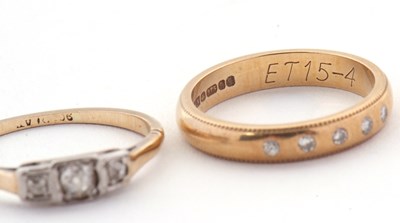 Lot 71 - Two diamond rings: to include a 9ct diamond...