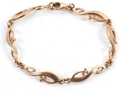 Lot 92 - A 9ct gold bracelet, the fancy link bracelet...