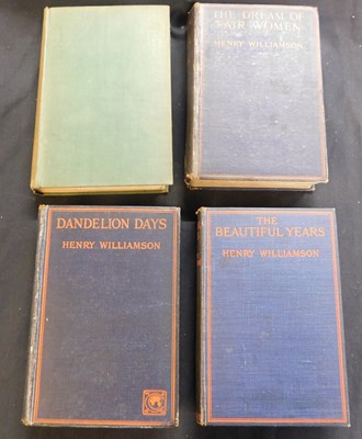Lot 190 - HENRY WILLIAMSON: 4 titles: THE BEAUTIFUL...