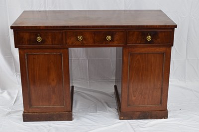 Lot 193 - 19th century mahogany twin pedestal desk or...