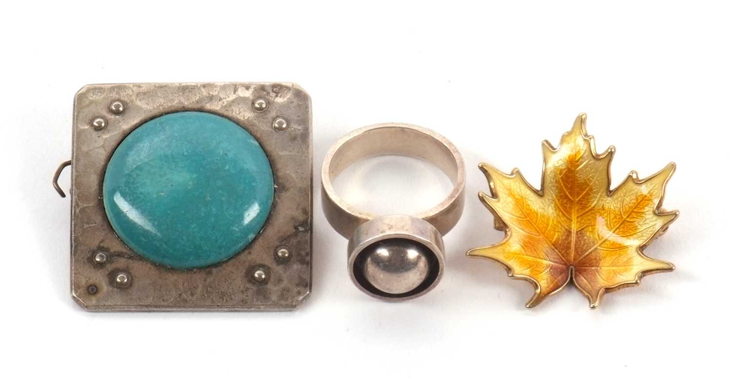 Lot 153 - A quantity of modernist jewellery: to include...