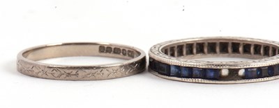 Lot 52 - Two rings: to include a sapphire eternity ring,...