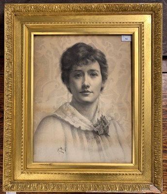 Lot 14 - British School, 20th century, Bust portrait of...