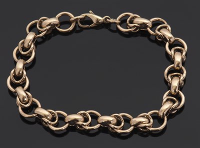 Lot 274 - A 9ct gold bracelet, the fancy link bracelet...