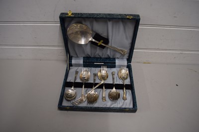 Lot 59 - CASE OF SILVER PLATED CUTLERY