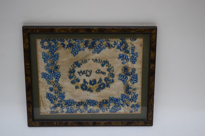 Lot 202 - 19th century beadwork embroidery decorated...