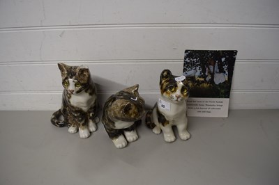 Lot 95 - THREE WINSTANLEY POTTERY CATS