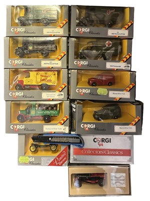 Lot 251 - A collection of various boxed Corgi vans and...