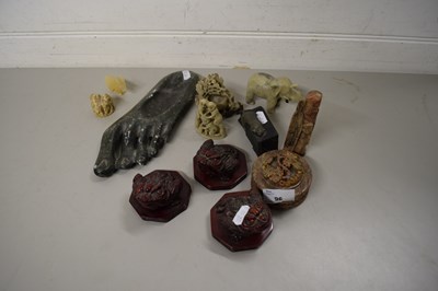 Lot 96 - MIXED LOT : VARIOUS HARDSTONE COMPOSITION...