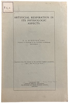 Lot 1483 - Edward Sharpey-Schafer. Artificial respiration...