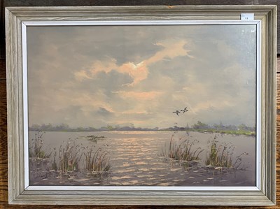 Lot 11 - British School, 20th century, Broadland scene...