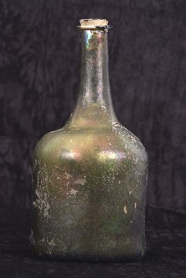Lot 2 - Mallet Shape Green Bottle 16/17th Century with...