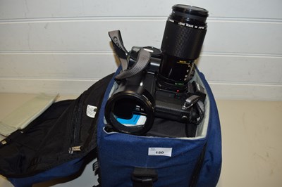 Lot 150 - CANON F1 SLR CAMERA WITH LENSES AND TRAVEL BAG