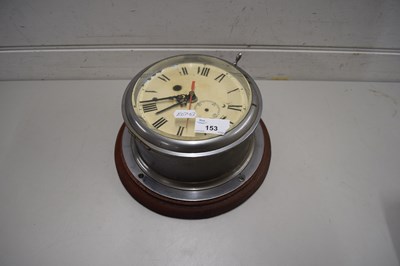 Lot 153 - METAL CASED SHIP'S BULKHEAD CLOCK WITH...